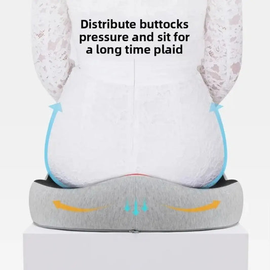 Relieves Back & Tailbone Pain - Memory Foam Comfort Seat Cushion